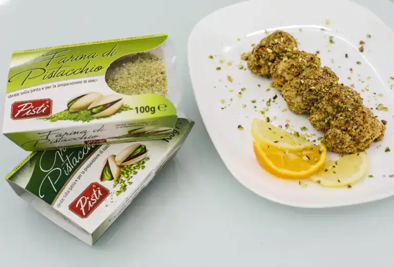 Farin di Pistacchio – Pistì Farin di Pistacchio, Sicilian artisanal pistachio flour for cooking and baking.