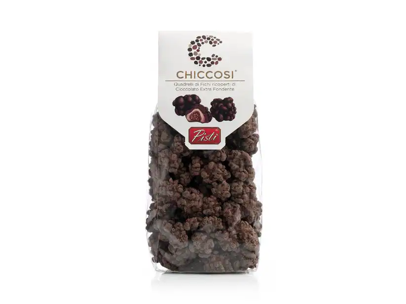 Fichi secchi ricoperti di cioccolato artigianale Pistì.