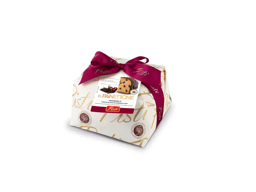 Sicilian artisanal cake gift box with ribbon, perfect for special occasions.