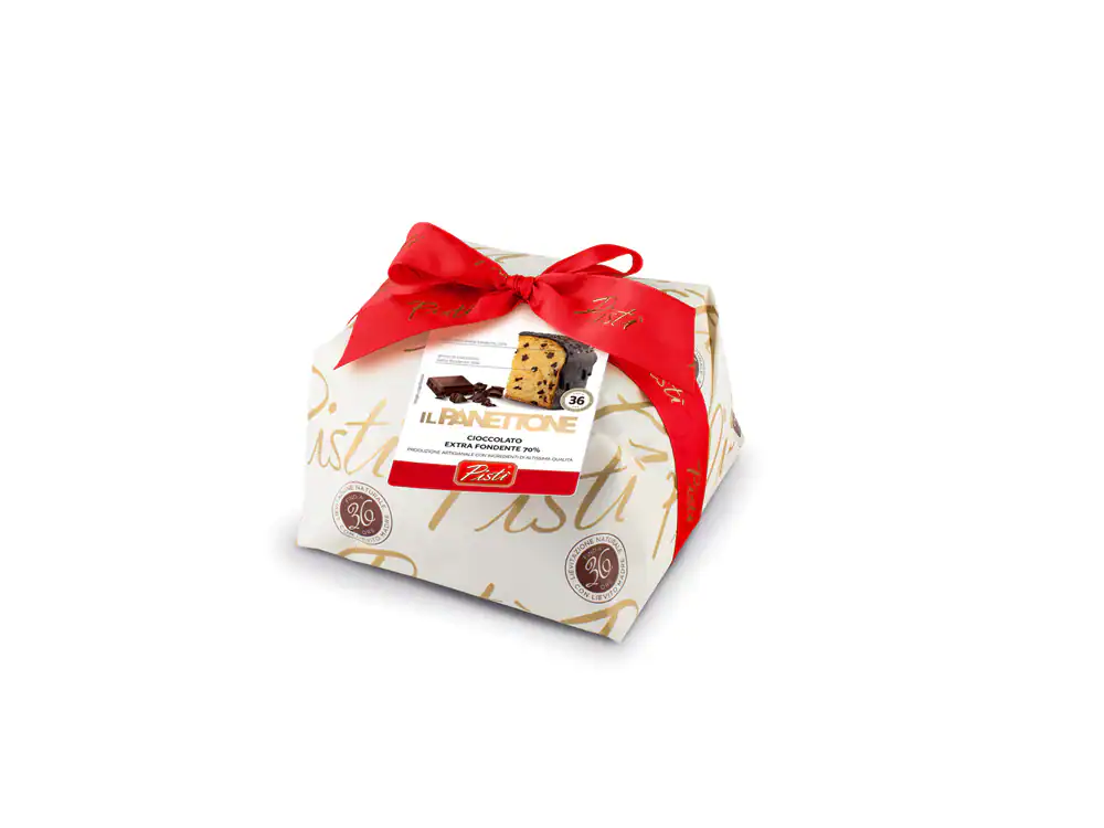 Sicilian artisanal biscotti gift box with red ribbon, perfect for gifting.