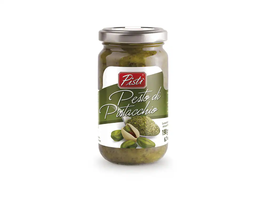 Pesto di Pistacchio - Pistì, Sicilian artisanal pistachio spread.