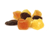 Misto di frutta secca e candita, perfetto come snack o decorazione dolce.