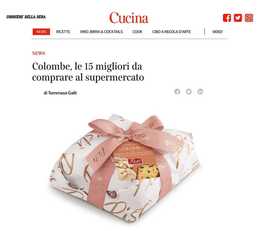 Corriere dell Sera – Le migliori 15 Colombe